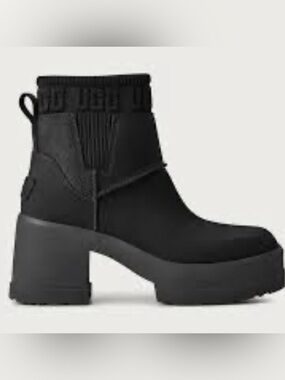 UGG Black Platform Chelsea Ankle Boot